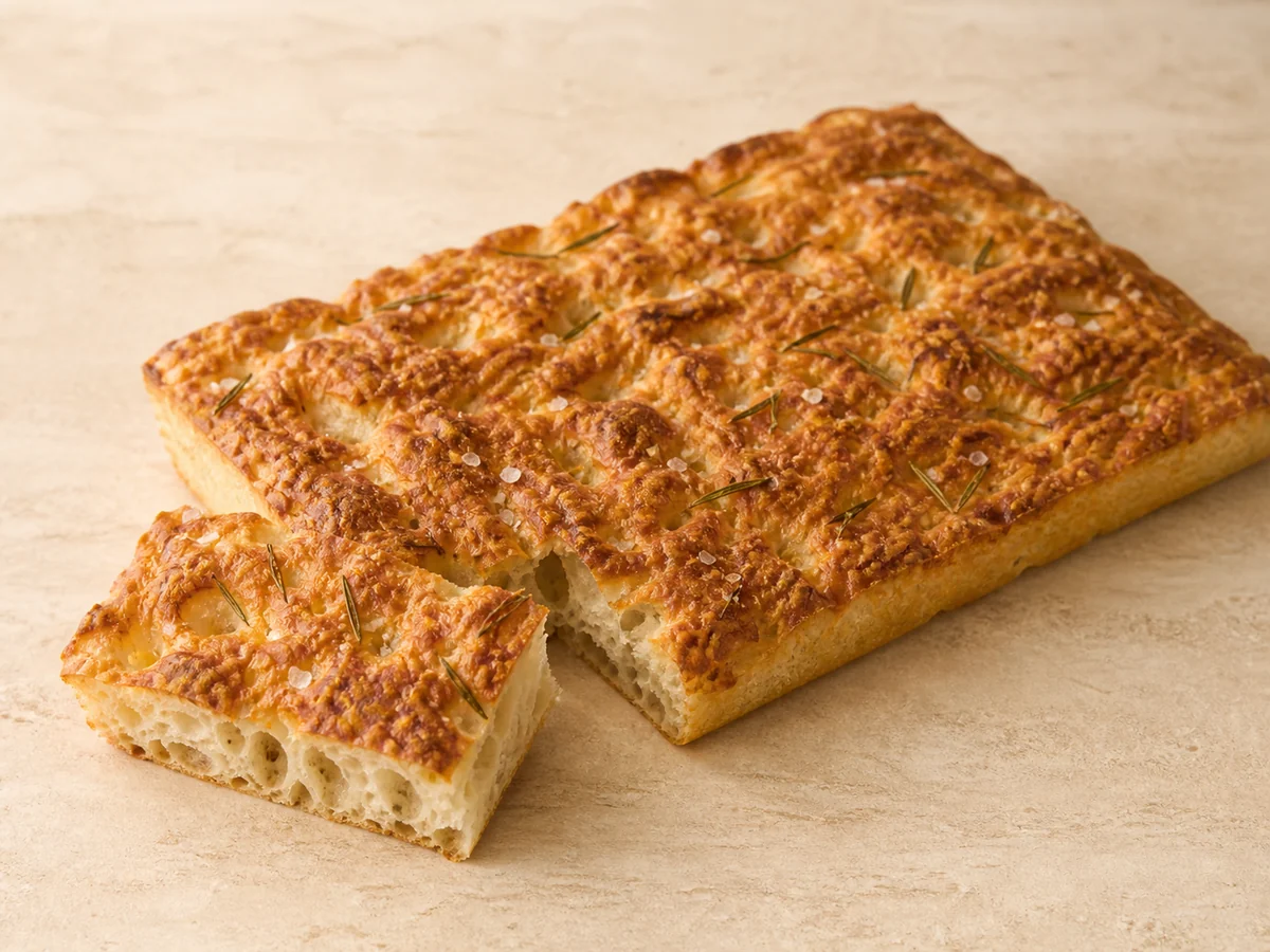 Rosemary and sea salt focaccia made at Sobremesa